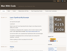 Tablet Screenshot of manwithcode.com